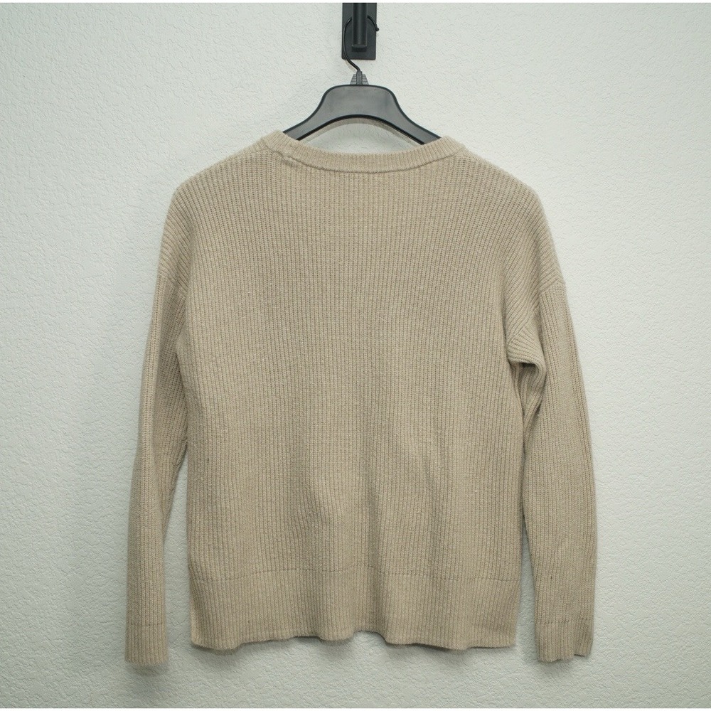 Madewell Women's Sweater Size Large Thompson Pocket Knit Pullover Cream White - Picture 6 of 8